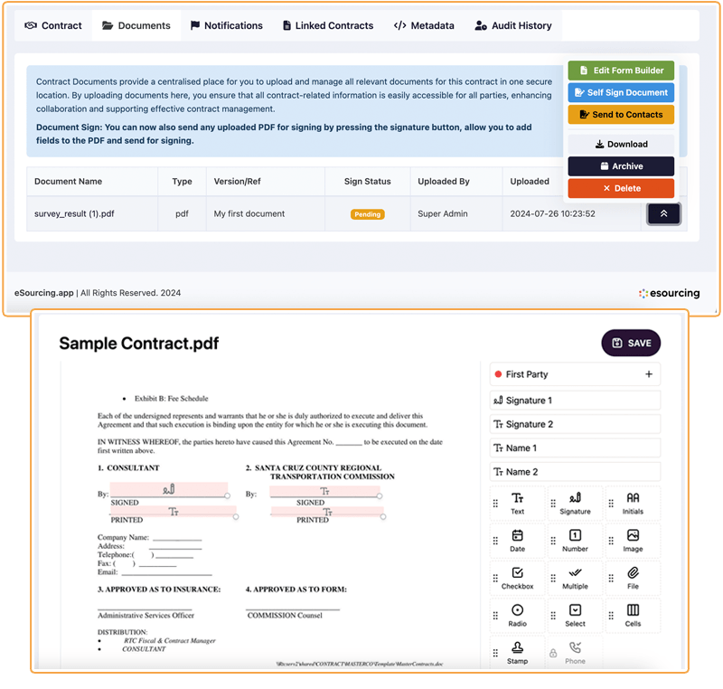 E-Sign Software for Procurement