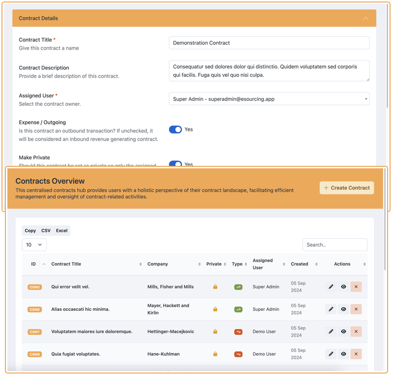 Secure PII Contract Management Software