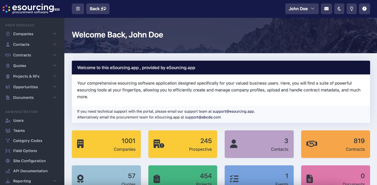 eSourcing App Hero Image Procurement Software